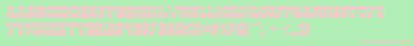 Kareta Font – Pink Fonts on Green Background