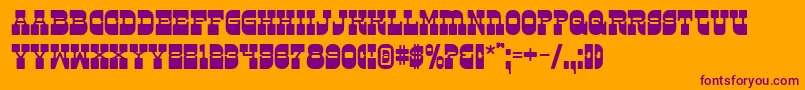 Kareta Font – Purple Fonts on Orange Background