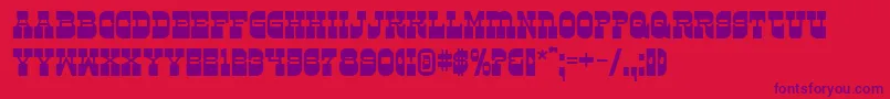 Kareta-Schriftart – Violette Schriften auf rotem Hintergrund