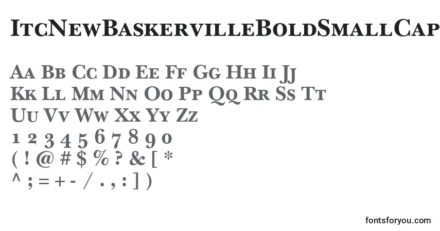 Czcionka ItcNewBaskervilleBoldSmallCapsOldStyleFigures – alfabet, cyfry, specjalne znaki