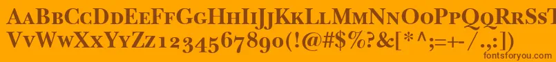 ItcNewBaskervilleBoldSmallCapsOldStyleFigures Font – Brown Fonts on Orange Background