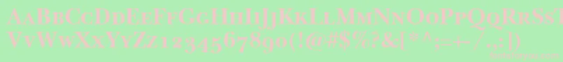 ItcNewBaskervilleBoldSmallCapsOldStyleFigures Font – Pink Fonts on Green Background