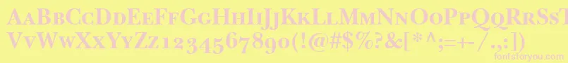 ItcNewBaskervilleBoldSmallCapsOldStyleFigures Font – Pink Fonts on Yellow Background