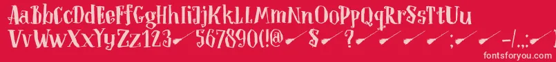 DkToverheks Font – Pink Fonts on Red Background