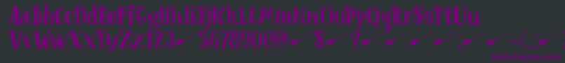Шрифт DkToverheks – фиолетовые шрифты на чёрном фоне