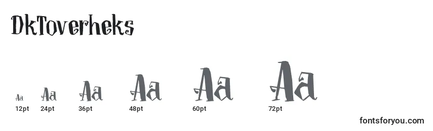 DkToverheks Font Sizes