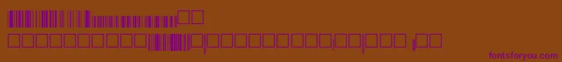 Czcionka Eanp36xtt – fioletowe czcionki na brązowym tle