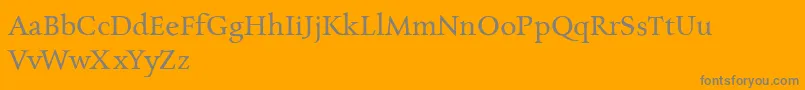 CharpentierrenredNormal Font – Gray Fonts on Orange Background