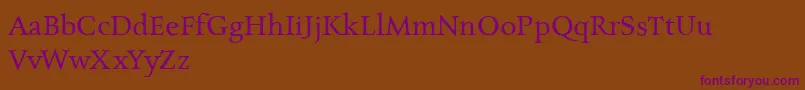 Czcionka CharpentierrenredNormal – fioletowe czcionki na brązowym tle