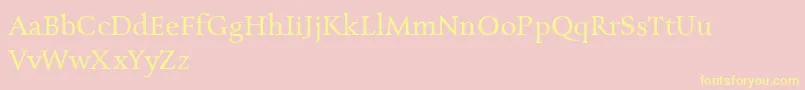 CharpentierrenredNormal Font – Yellow Fonts on Pink Background