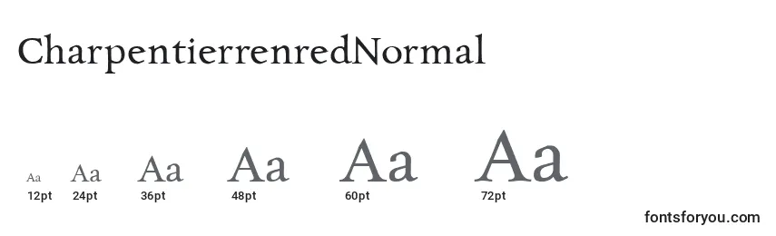 Размеры шрифта CharpentierrenredNormal