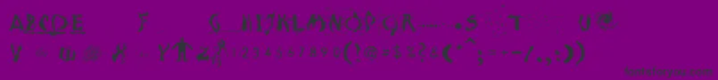 MoonscapeA Font – Black Fonts on Purple Background