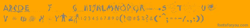 MoonscapeA Font – Gray Fonts on Orange Background