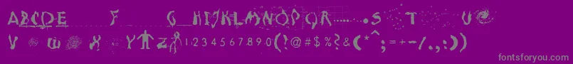 MoonscapeA Font – Gray Fonts on Purple Background