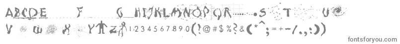 MoonscapeA-fontti – harmaat kirjasimet valkoisella taustalla