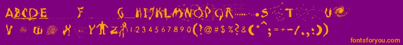 MoonscapeA Font – Orange Fonts on Purple Background