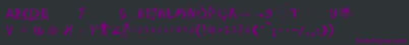 MoonscapeA Font – Purple Fonts on Black Background