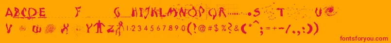 MoonscapeA Font – Red Fonts on Orange Background