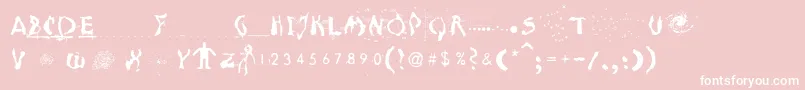 MoonscapeA Font – White Fonts on Pink Background