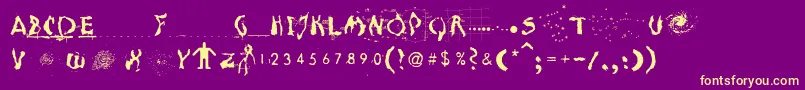 MoonscapeA Font – Yellow Fonts on Purple Background