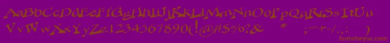 NoControl Font – Brown Fonts on Purple Background