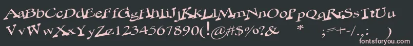 NoControl Font – Pink Fonts on Black Background