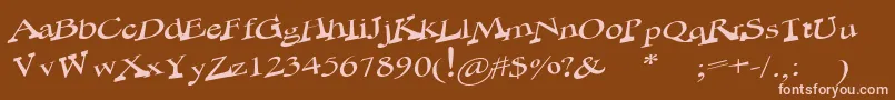 NoControl Font – Pink Fonts on Brown Background