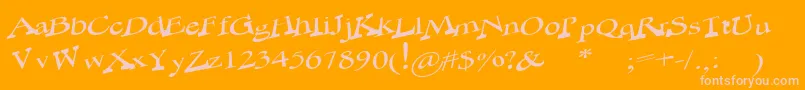 NoControl Font – Pink Fonts on Orange Background