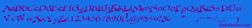 NoControl Font – Purple Fonts on Blue Background