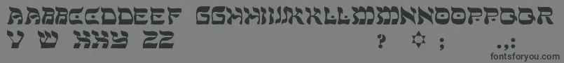 ShalomLight Font – Black Fonts on Gray Background
