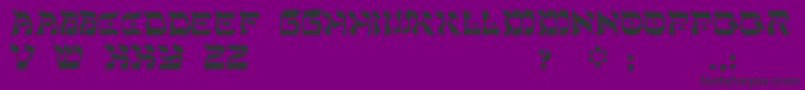 ShalomLight Font – Black Fonts on Purple Background