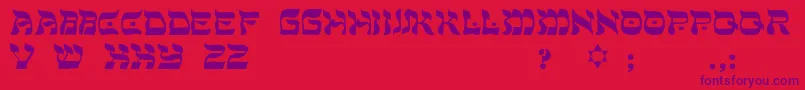 ShalomLight Font – Purple Fonts on Red Background