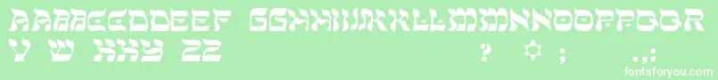 ShalomLight Font – White Fonts on Green Background