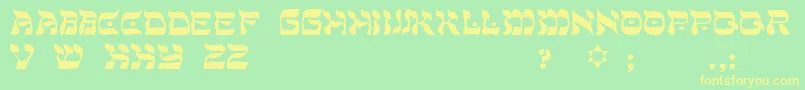 ShalomLight Font – Yellow Fonts on Green Background