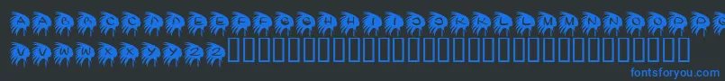 KrNative Font – Blue Fonts on Black Background