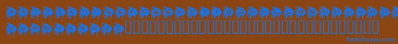 KrNative Font – Blue Fonts on Brown Background