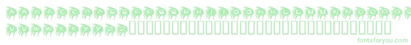 KrNative Font – Green Fonts on White Background