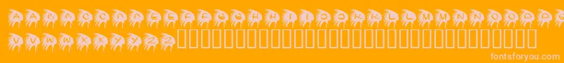 KrNative Font – Pink Fonts on Orange Background