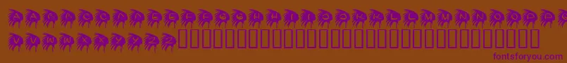 KrNative Font – Purple Fonts on Brown Background