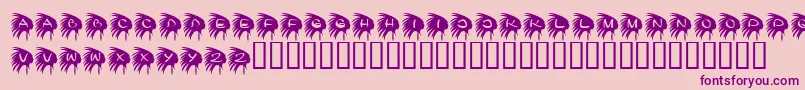 KrNative Font – Purple Fonts on Pink Background