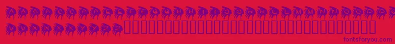 KrNative Font – Purple Fonts on Red Background