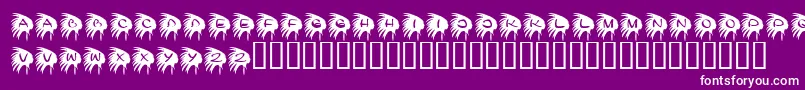 KrNative-Schriftart – Weiße Schriften auf violettem Hintergrund