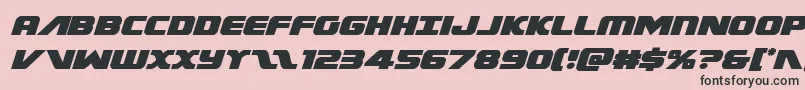 Federalescortital-Schriftart – Schwarze Schriften auf rosa Hintergrund