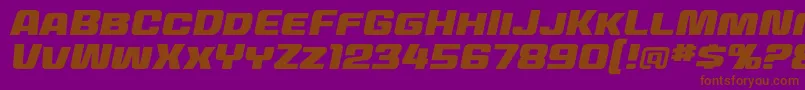MecheffectstwobbItal Font – Brown Fonts on Purple Background