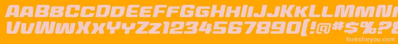 MecheffectstwobbItal Font – Pink Fonts on Orange Background