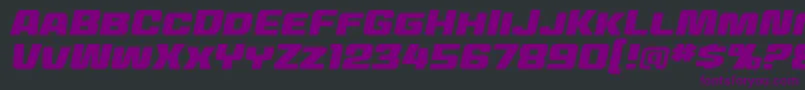 Weitere Informationen zur MecheffectstwobbItal-Schriftart MecheffectstwobbItal-Schriftart – Violette Schriften auf schwarzem Hintergrund