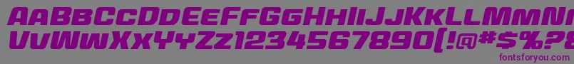 Шрифт MecheffectstwobbItal – фиолетовые шрифты на сером фоне