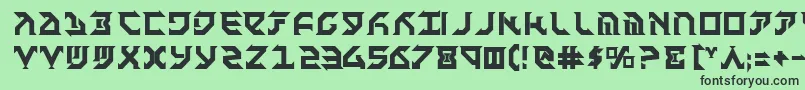 フォントFantb – 緑の背景に黒い文字