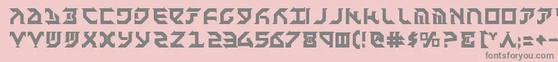 フォントFantb – ピンクの背景に灰色の文字