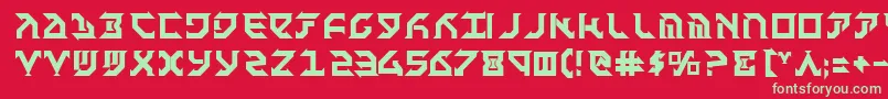 Fantb Font – Green Fonts on Red Background